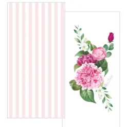 16 Serviettes en papier - 2 motifs - Floral Pink
