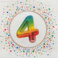 12 serviettes en papier pour anniversaire - 33 x 33 cm - Collection Anni' Festy - Âge au choix