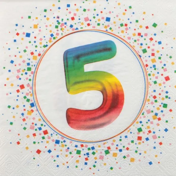 12 serviettes en papier pour anniversaire - 33 x 33 cm - Collection Anni' Festy - Âge au choix