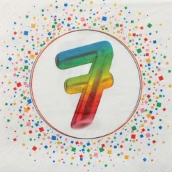 12 serviettes en papier pour anniversaire - 33 x 33 cm - Collection Anni' Festy - Âge au choix