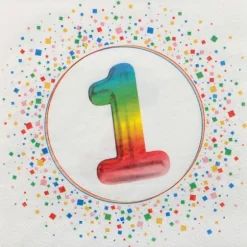 12 serviettes en papier pour anniversaire - 33 x 33 cm - Collection Anni' Festy - Âge au choix