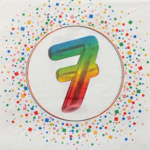 12 serviettes en papier pour anniversaire - 33 x 33 cm - Collection Anni' Festy - Âge au choix