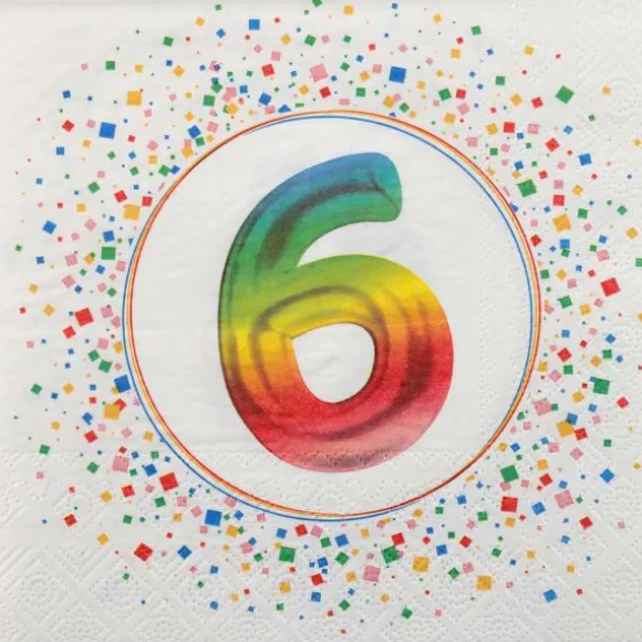 12 serviettes en papier pour anniversaire - 33 x 33 cm - Collection Anni' Festy - Âge au choix