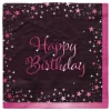 16 serviettes en papier pour anniversaire - 33 x 33 cm - Collection Starlight - Âge au choix