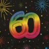 12 serviettes en papier pour anniversaire - 33 x 33 cm - Collection Festicolor - Âge au choix