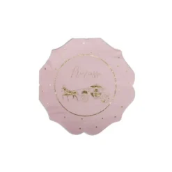 16 Serviettes en papier - Princesse Rose & Or - 3 Plis