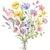 20 serviettes en papier - 33 x 33 cm - Atelier "Bouquet Pastel"
