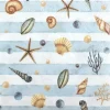 20 serviettes en papier - 33 x 33 cm - Collection Coquillage