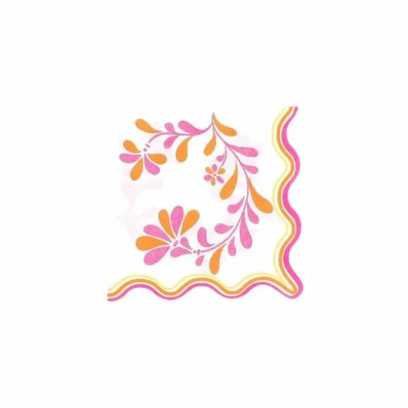 16 serviettes en papier - 33 x 33 cm - Collection Pink Lemonade