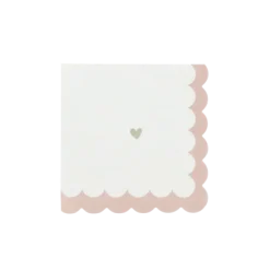 16 serviettes en papier - 33 x 33 cm - Collection Baptême Blanc et Or - Couleur au choix