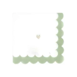 16 serviettes en papier - 33 x 33 cm - Collection Baptême Blanc et Or - Couleur au choix