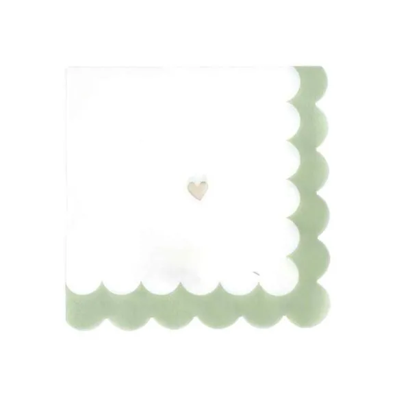 16 serviettes en papier - 33 x 33 cm - Collection Baptême Blanc et Or - Couleur au choix