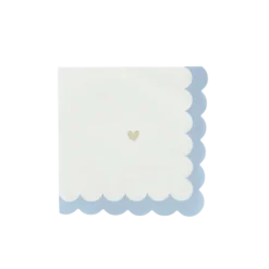 16 serviettes en papier - 33 x 33 cm - Collection Baptême Blanc et Or - Couleur au choix