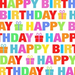 20 serviettes en papier - 33 x 33 cm - À la Carte "Happy Birthday Colour"