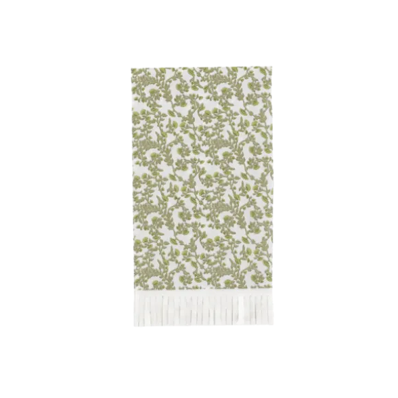 16 serviettes à franges en papier - 20 x 40 cm - Collection Botanica Verde