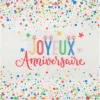12 serviettes "Joyeux Anniversaire" en papier - 33 x 33 cm - Collection Anni' Festy