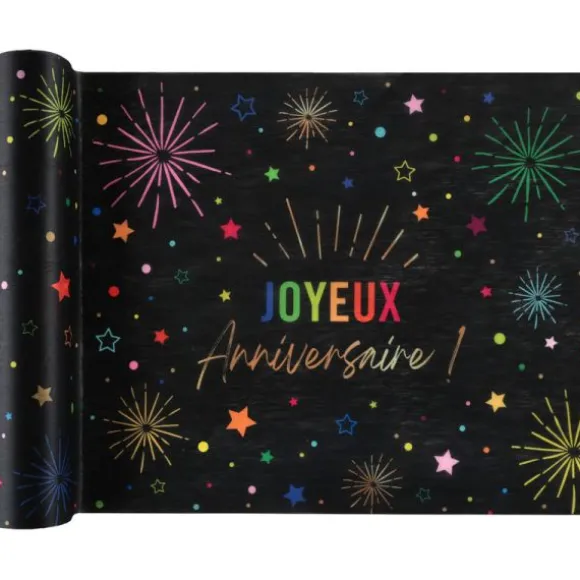 12 serviettes "Joyeux Anniversaire" en papier - 33 x 33 cm - Collection Festicolor - Couleur au choix
