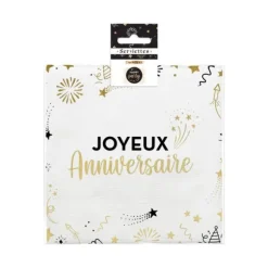 10 serviettes "Joyeux Anniversaire" en papier - 33 x 33 cm - Collection Happy Party