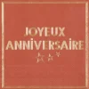 10 serviettes "Joyeux Anniversaire" en papier - Terracotta - 33 x 33 cm - Collection Star d'un jour