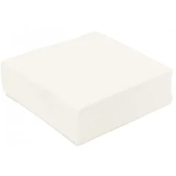 50 Serviettes Microgaufrées - Blanc