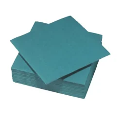 50 Serviettes Microgaufrées - Bleu Canard