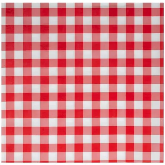 40 serviettes à motifs vichy en ouate micro-gaufrée 2 plis FSC® - 38 x 40 cm