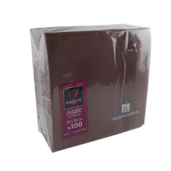 100 Serviettes Ouate de Cellulose Chocolat