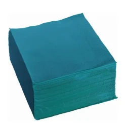 100 Serviettes Ouate de Cellulose 38 x 38 cm - Bleu Canard