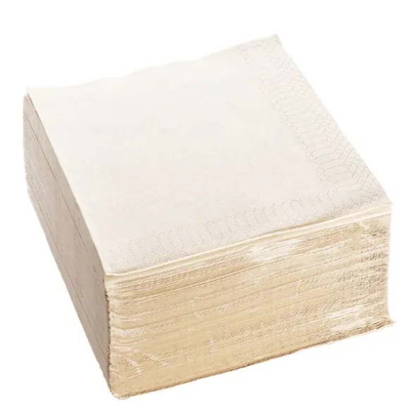 100 Serviettes Ouate de Cellulose 38 x 38 cm - Grège
