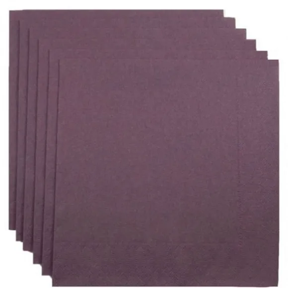 100 Serviettes Ouate de Cellulose - Prune