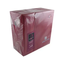 100 Serviettes Ouate de Cellulose Bordeaux