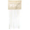 Set de 2 Fanions en toile de jute - Mr & Mme - 40 x 90 cm