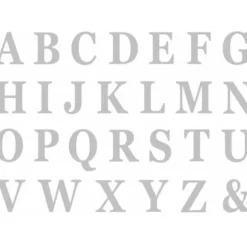 Set de 48 Lettres Adhésives - 13,5 cm - Couleur Argent