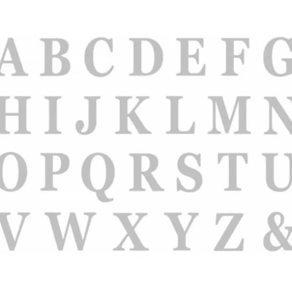 Set de 48 Lettres Adhésives - 13,5 cm - Couleur Argent