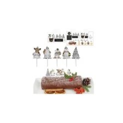 Set de 5 piques - Décoration de Noël pour gâteaux