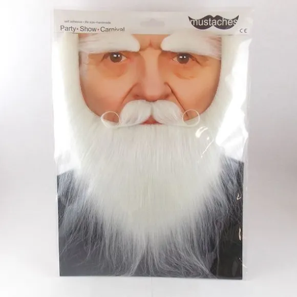 Set moustache / barbe / sourcils - Blanc