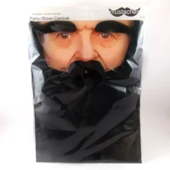 Set moustache / barbe / sourcils - Noir