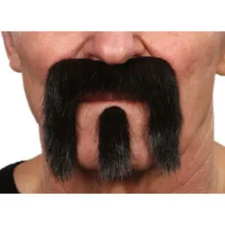 Set moustache et bouc "Seventies" - Noir