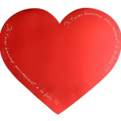 2 sets de table en forme de cœur - Saint-Valentin