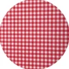 6 sets de table à motifs vichy en polyester - Diamètre 34 cm - Collection À la campagne