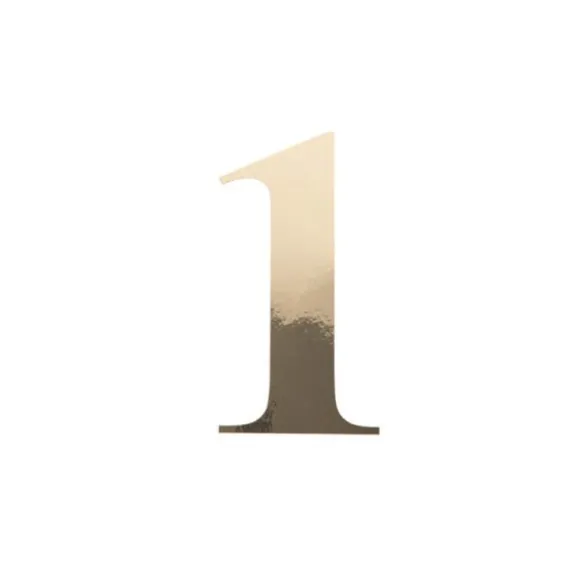 Sticker en forme de chiffre - 15 cm - Rose Gold - Chiffre au choix