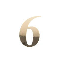 Sticker en forme de chiffre - 15 cm - Rose Gold - Chiffre au choix