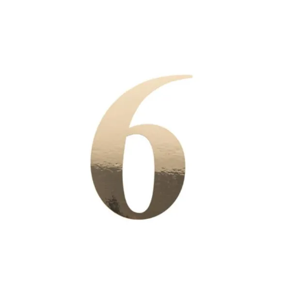 Sticker en forme de chiffre - 15 cm - Rose Gold - Chiffre au choix