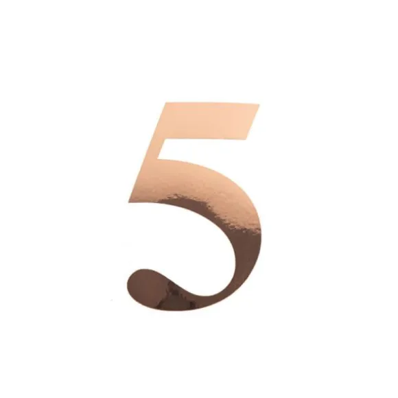 Sticker en forme de chiffre - 15 cm - Rose Gold - Chiffre au choix