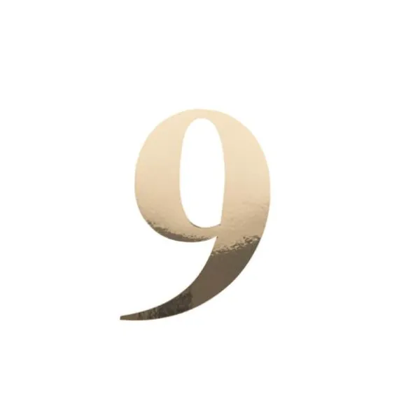 Sticker en forme de chiffre - 15 cm - Rose Gold - Chiffre au choix