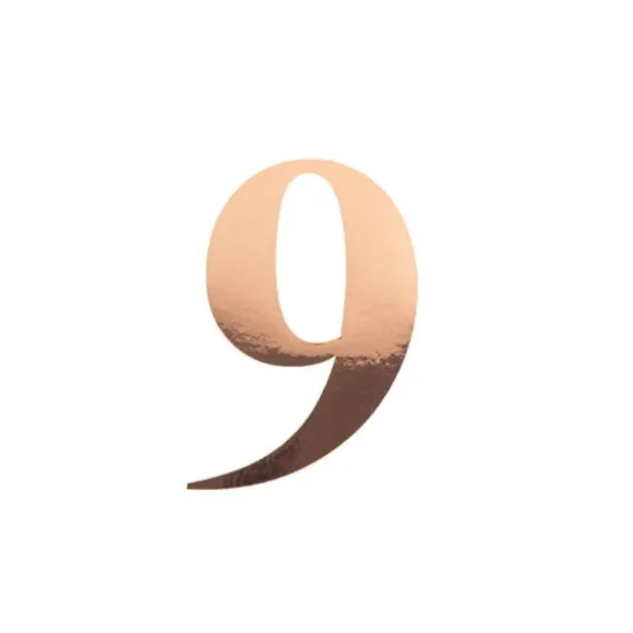 Sticker en forme de chiffre - 15 cm - Rose Gold - Chiffre au choix