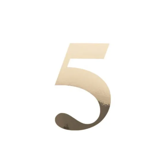 Sticker en forme de chiffre - 15 cm - Rose Gold - Chiffre au choix