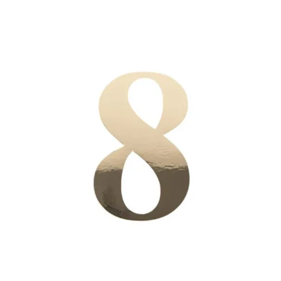 Sticker en forme de chiffre - 15 cm - Rose Gold - Chiffre au choix