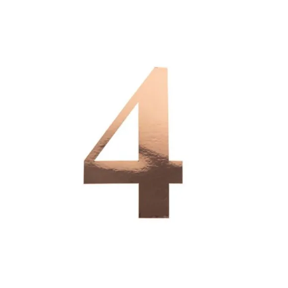 Sticker en forme de chiffre - 15 cm - Rose Gold - Chiffre au choix