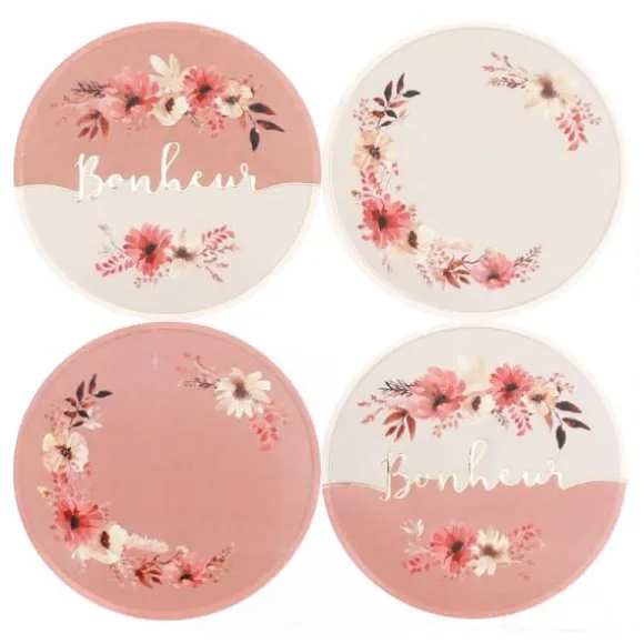 16 stickers autocollants - Diamètre 5 cm - Collection Amour Floral